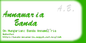 annamaria banda business card